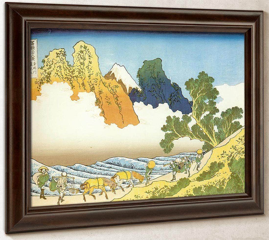 Mount Fuji Seen From The Banks Of Minobu River By Hokusai Fine Art Print
