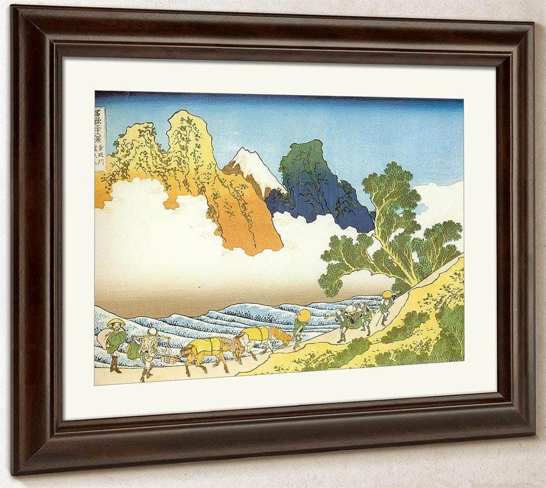 Mount Fuji Seen From The Banks Of Minobu River By Hokusai Fine Art Print