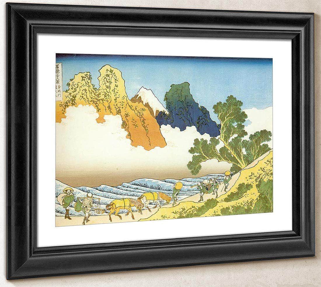 Mount Fuji Seen From The Banks Of Minobu River By Hokusai Fine Art Print