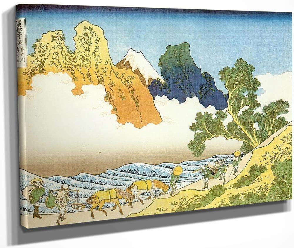Mount Fuji Seen From The Banks Of Minobu River By Hokusai Fine Art Print
