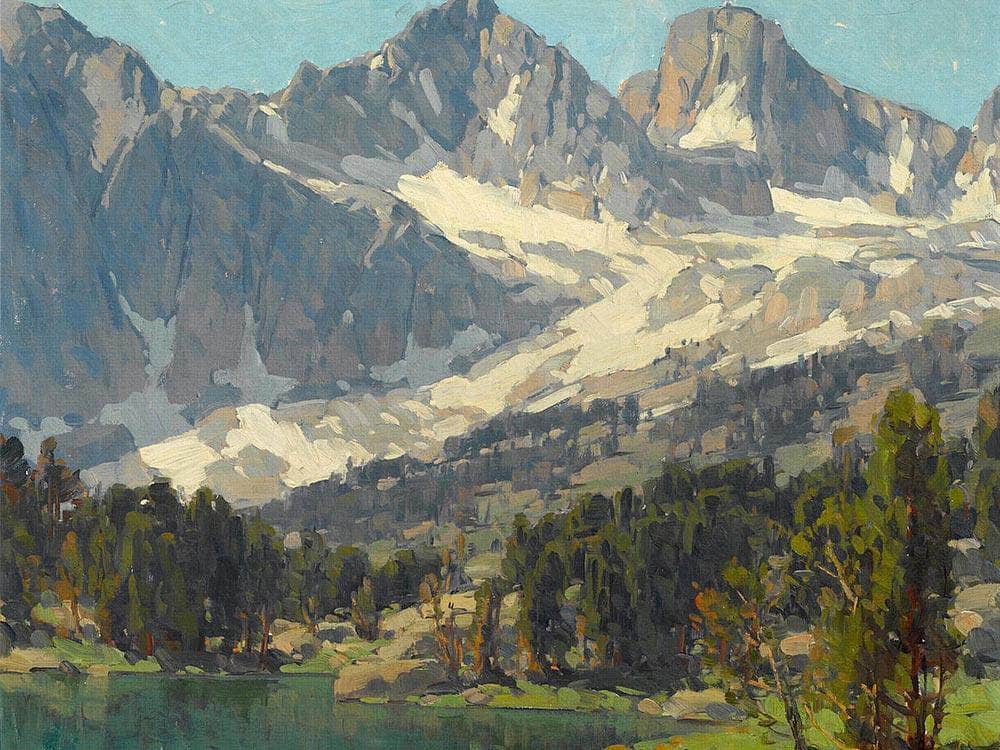 Mount Gayley And Mount Sill, Big Pine, High Sierras, California By Edgar Payne Fine Art Print
