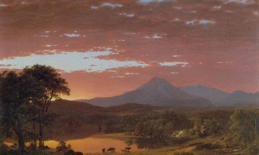 Mount Kakahdin By Fredric Edwin Church Fine Art Print