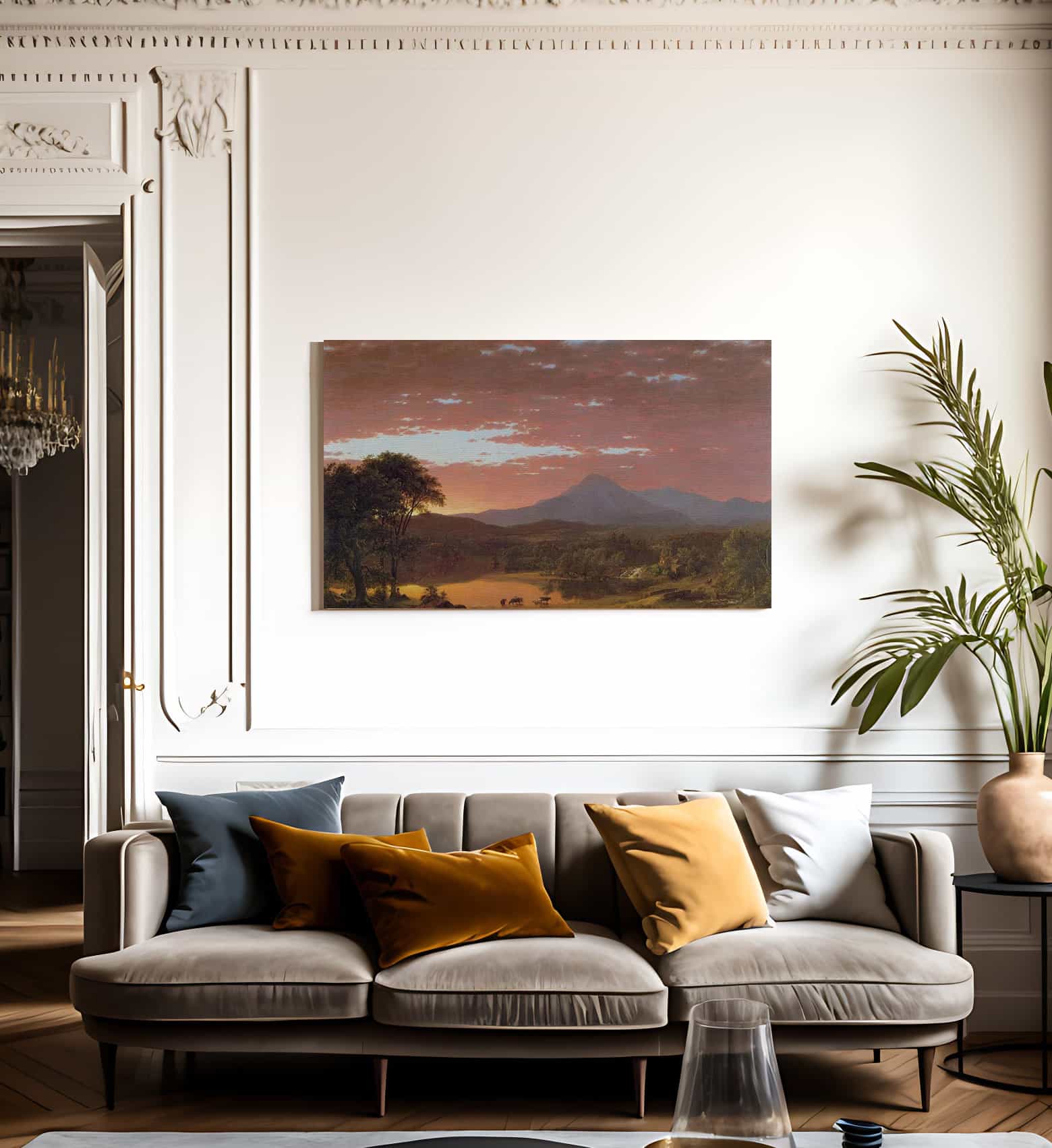 Mount Kakahdin By Fredric Edwin Church Fine Art Print