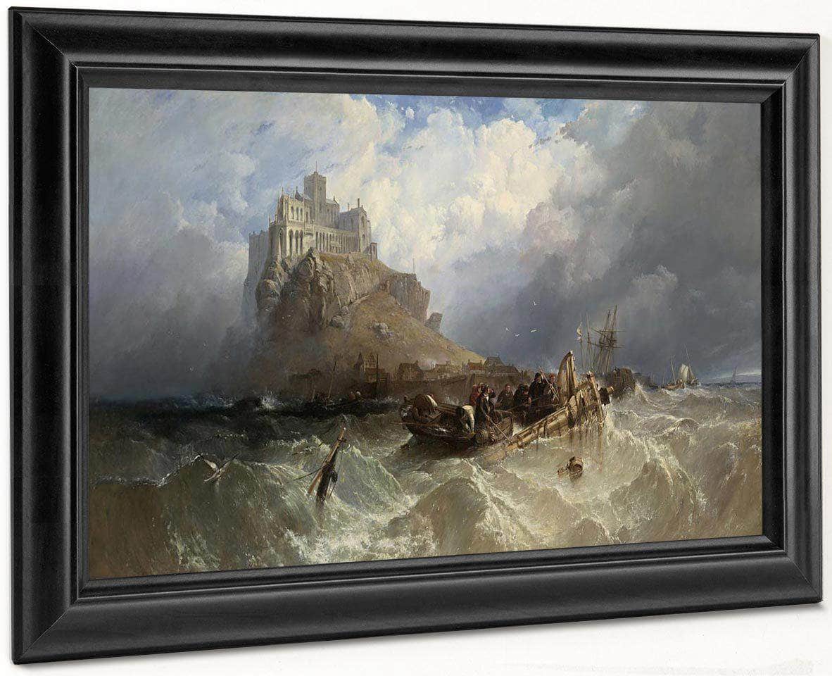 Mount St Michae Cornwall By Clarkson Stanfield Fine Art Print