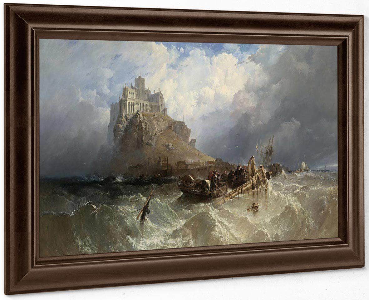 Mount St Michae Cornwall By Clarkson Stanfield Fine Art Print