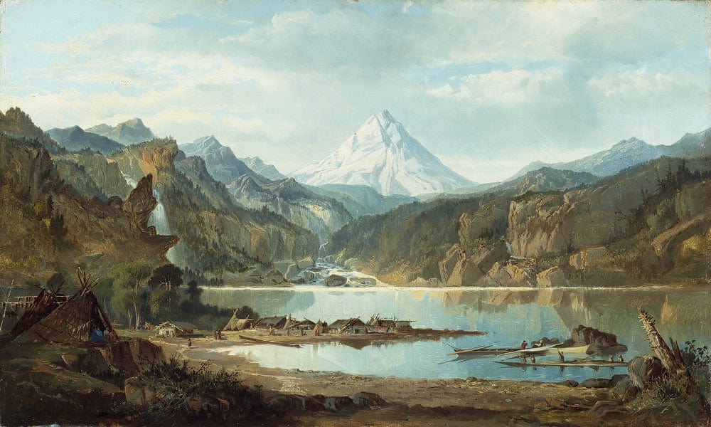 Mountain Landscape With Indians By John Mix Stanley Fine Art Print