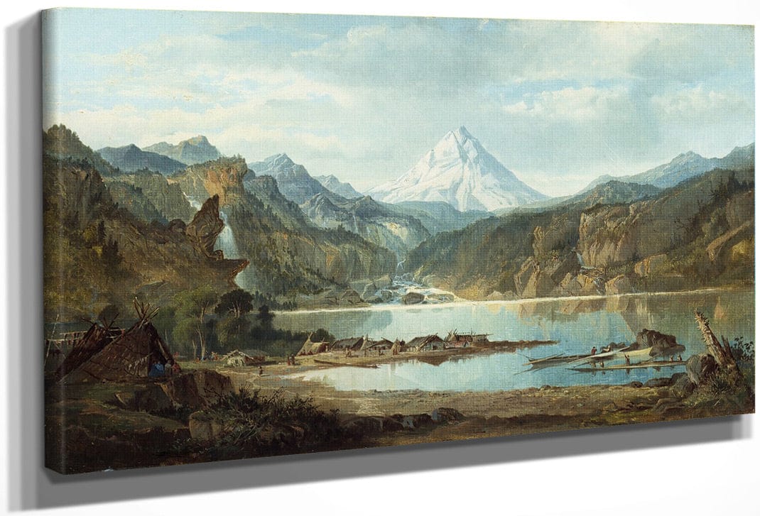 Mountain Landscape With Indians By John Mix Stanley Fine Art Print