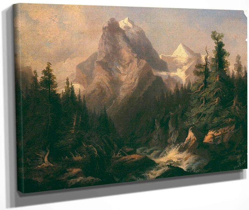 Mountain Scene By Thomas Moran Fine Art Print