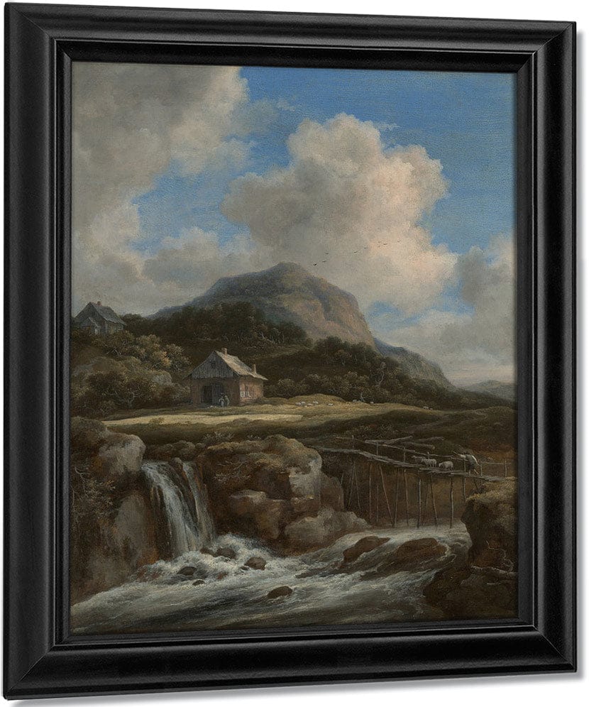 Mountain Torrent By Jacob Van Rusdael Fine Art Print