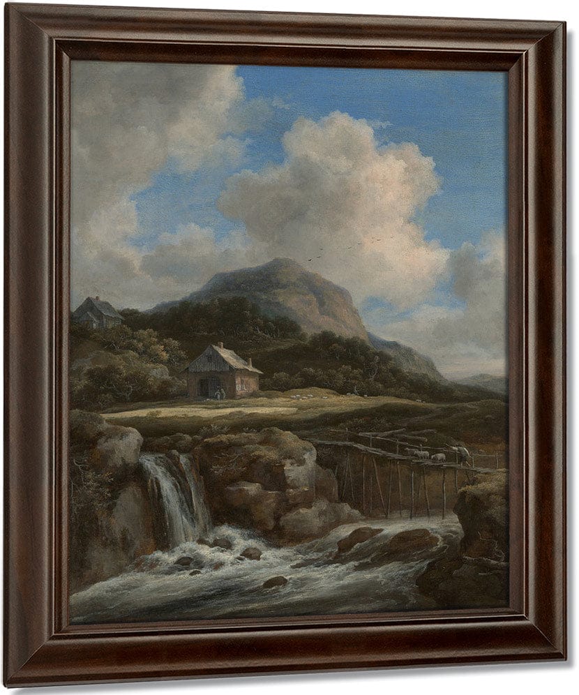 Mountain Torrent By Jacob Van Rusdael Fine Art Print