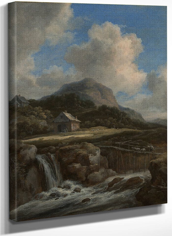 Mountain Torrent By Jacob Van Rusdael Fine Art Print