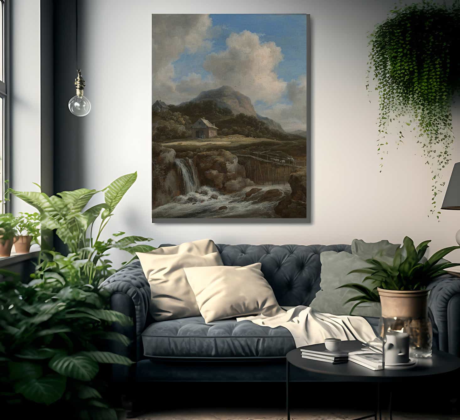 Mountain Torrent By Jacob Van Rusdael Fine Art Print