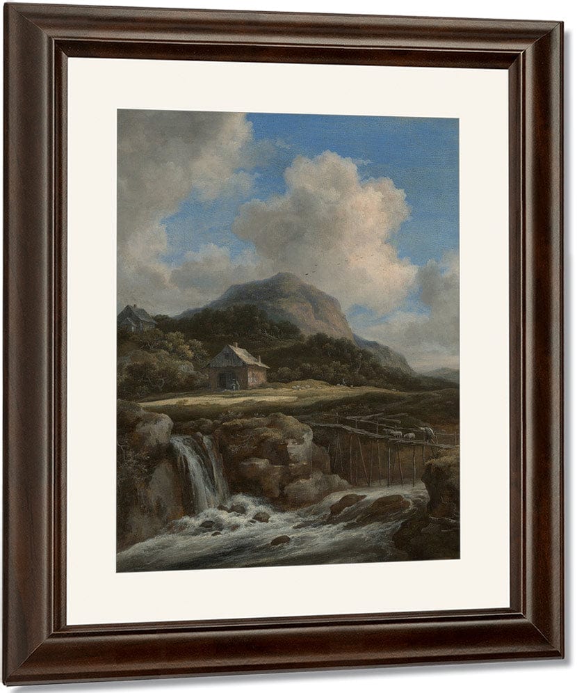 Mountain Torrent By Jacob Van Rusdael Fine Art Print