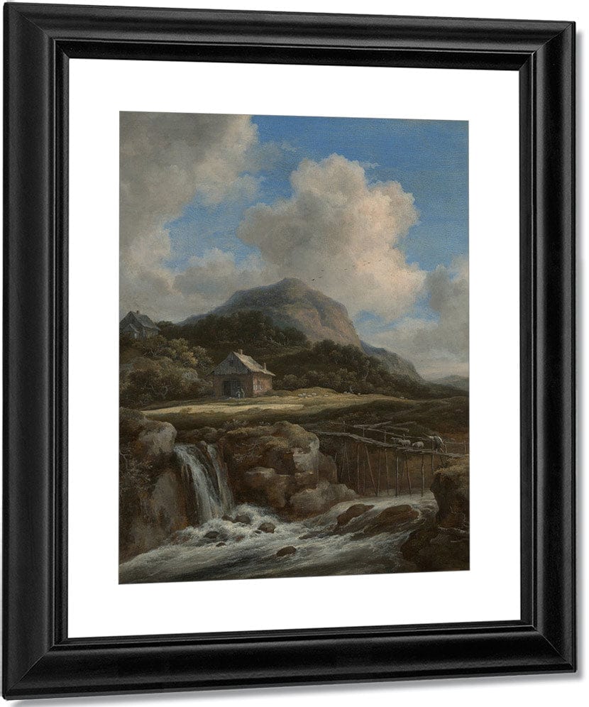 Mountain Torrent By Jacob Van Rusdael Fine Art Print