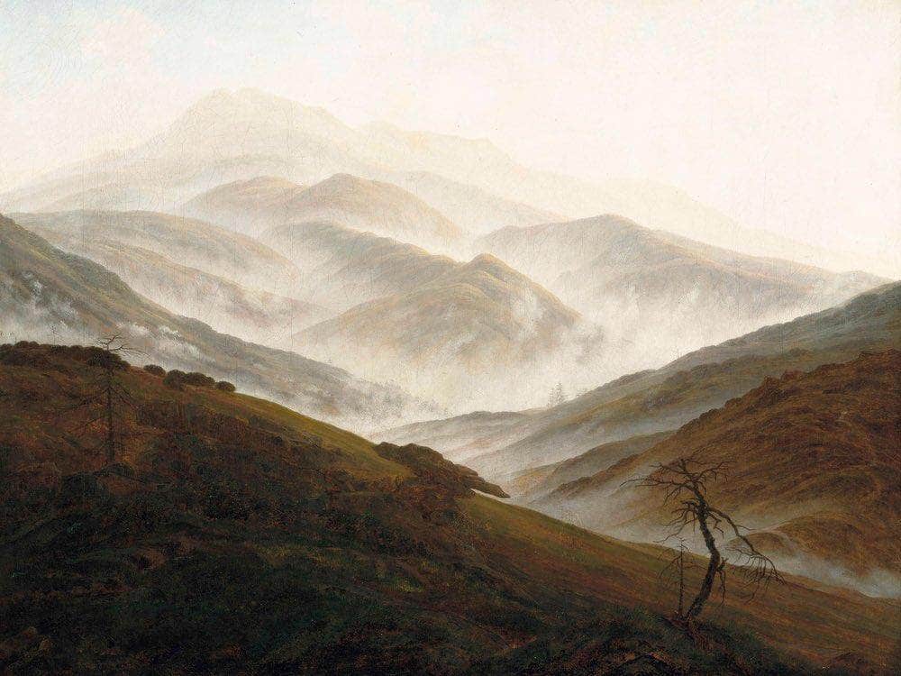 Mountain With Ascending Mist 1820 By Caspar David Friedrich Fine Art Print