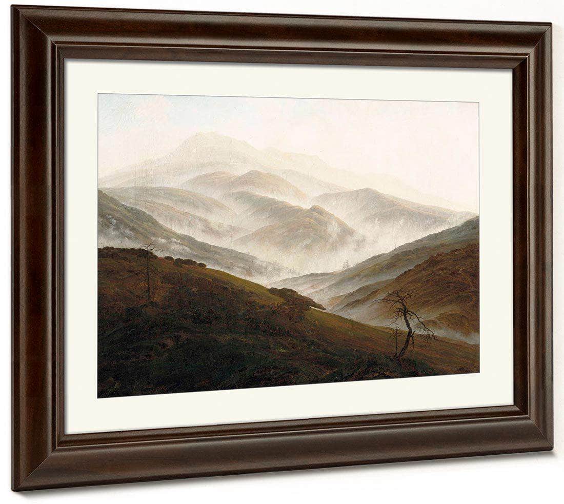 Mountain With Ascending Mist 1820 By Caspar David Friedrich Fine Art Print
