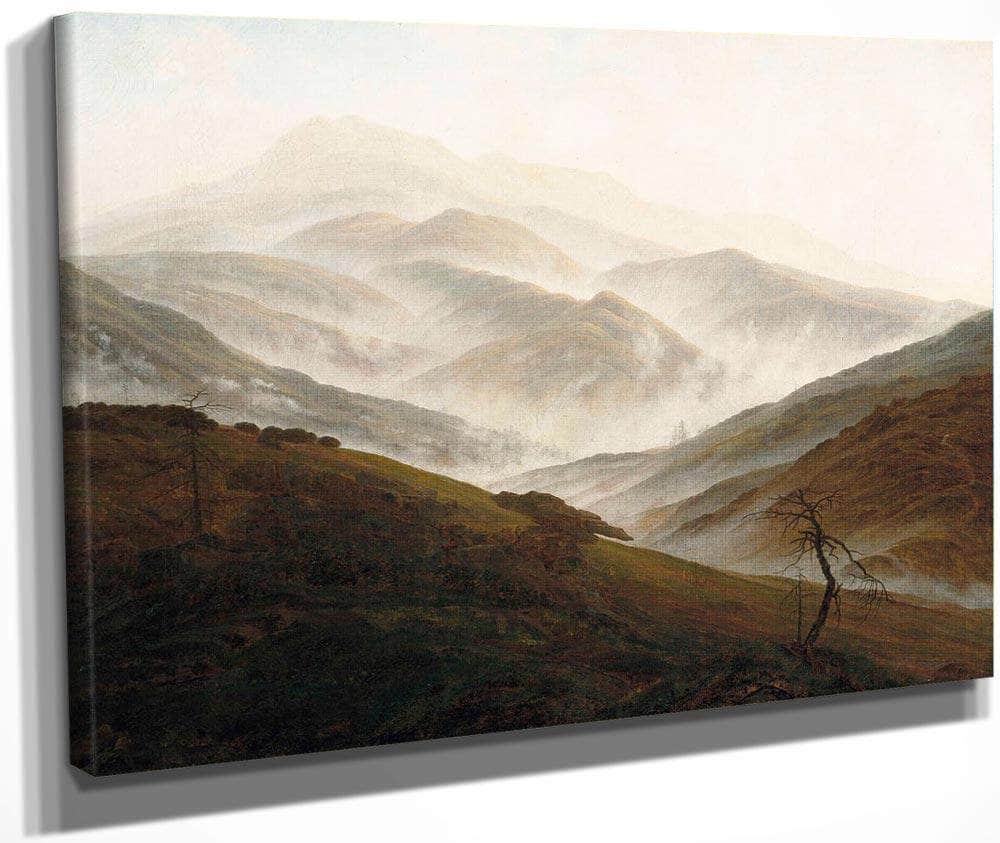 Mountain With Ascending Mist 1820 By Caspar David Friedrich Fine Art Print