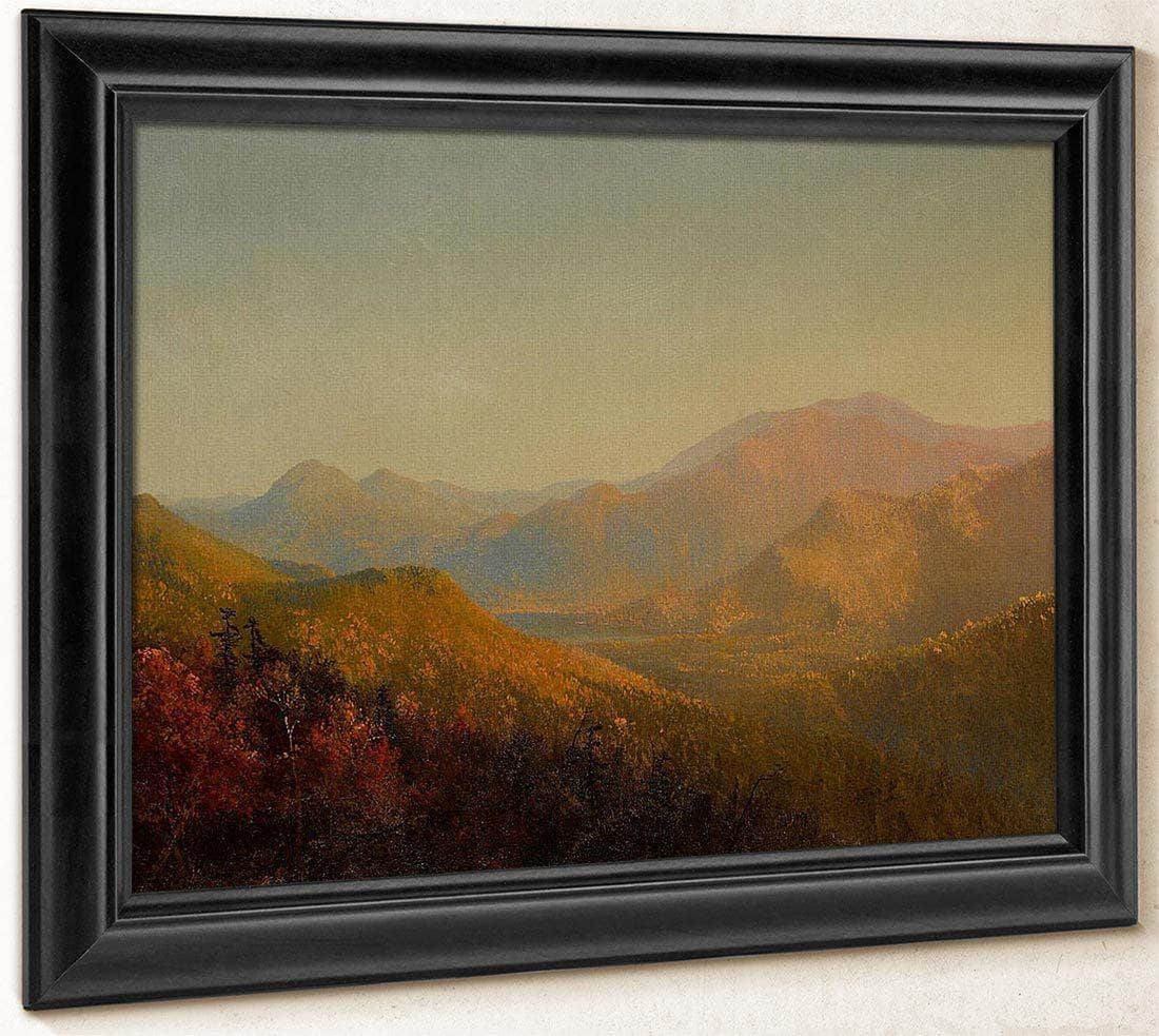 Mountains And Lake In Autumn By Circle Of By Sanford Robinson Gifford Fine Art Print