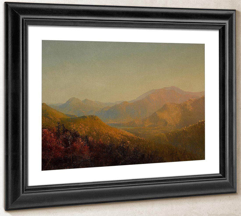 Mountains And Lake In Autumn By Circle Of By Sanford Robinson Gifford Fine Art Print