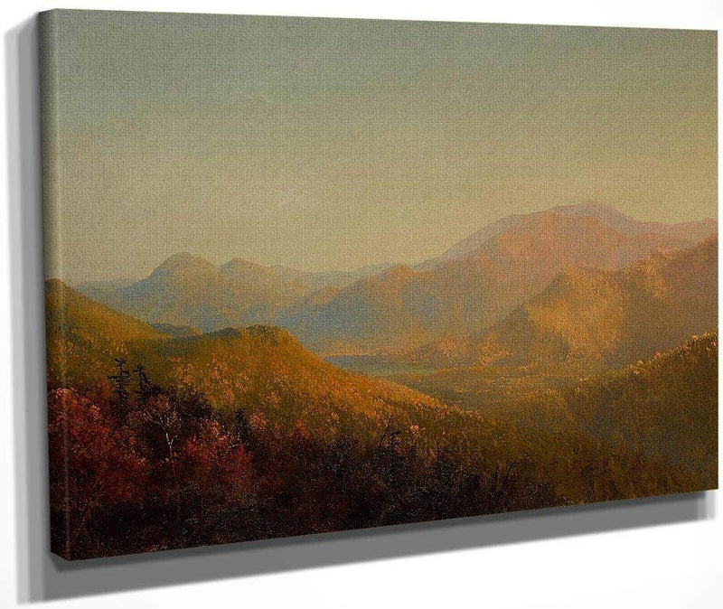 Mountains And Lake In Autumn By Circle Of By Sanford Robinson Gifford Fine Art Print