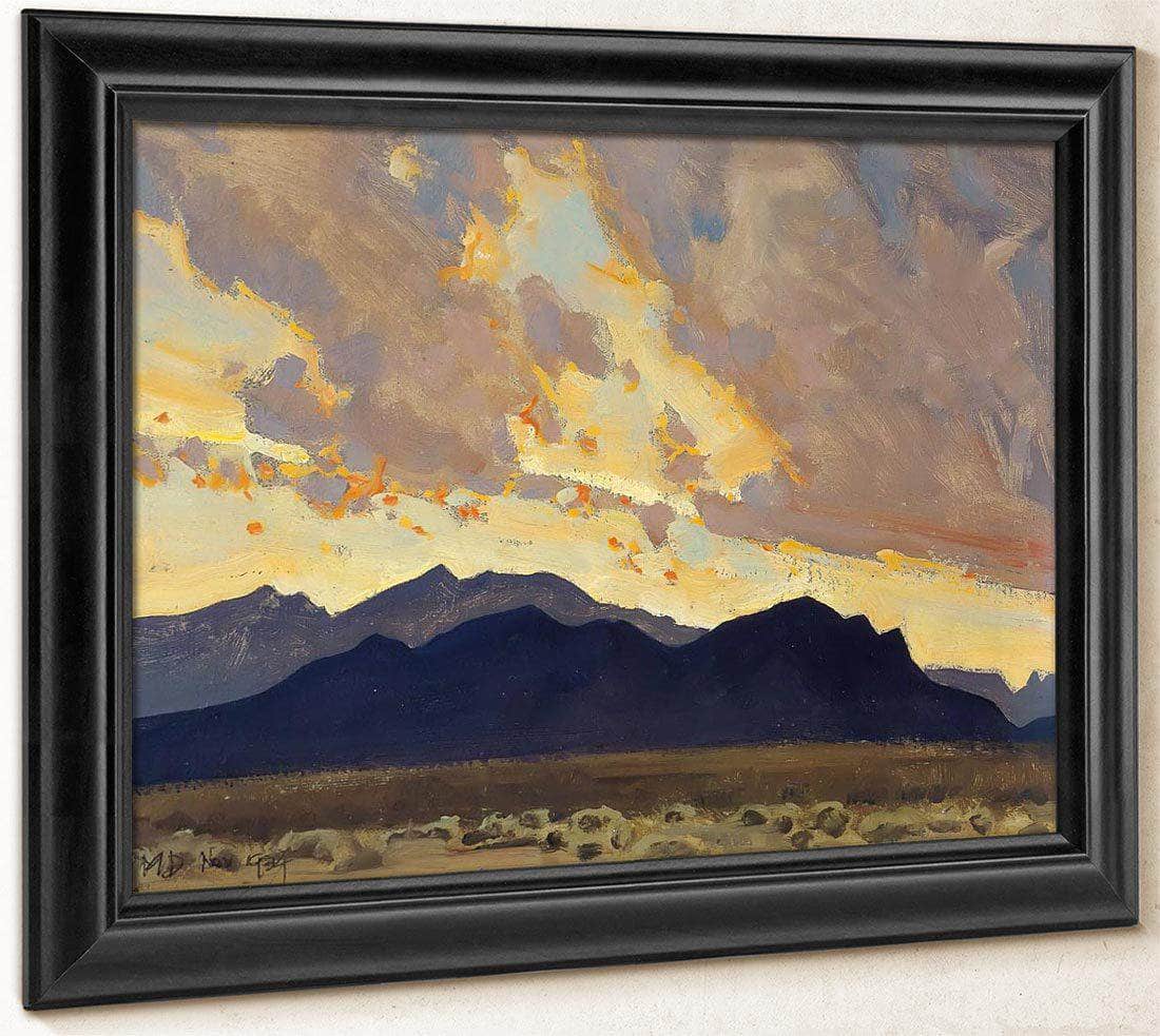 Mountains And Rainstorm By Maynard Dixon Fine Art Print