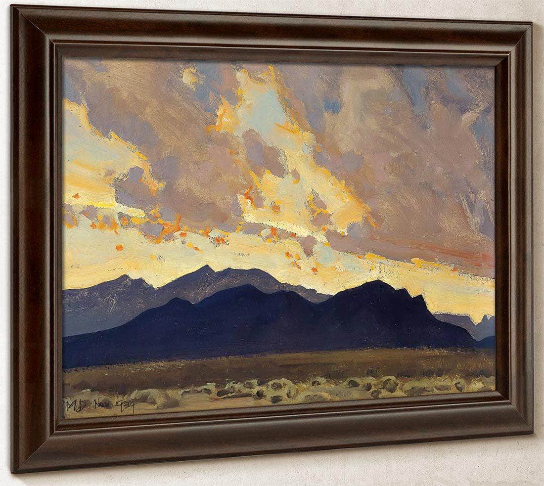Mountains And Rainstorm By Maynard Dixon Fine Art Print