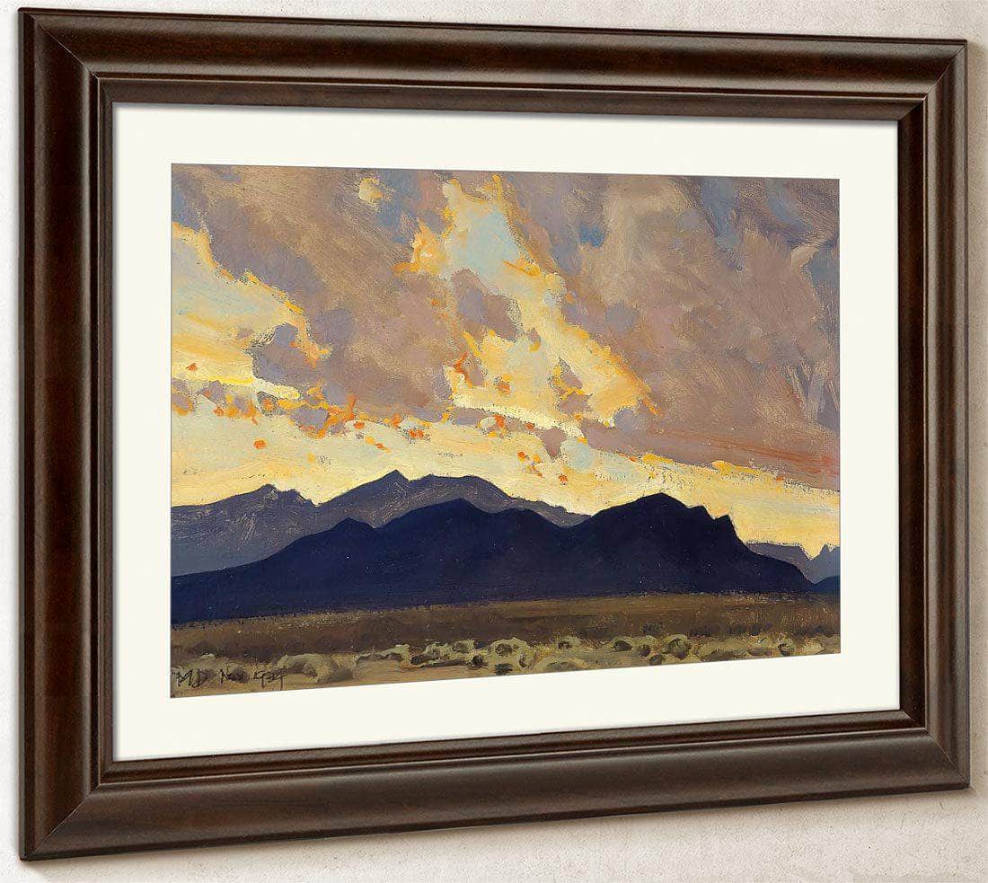 Mountains And Rainstorm By Maynard Dixon Fine Art Print