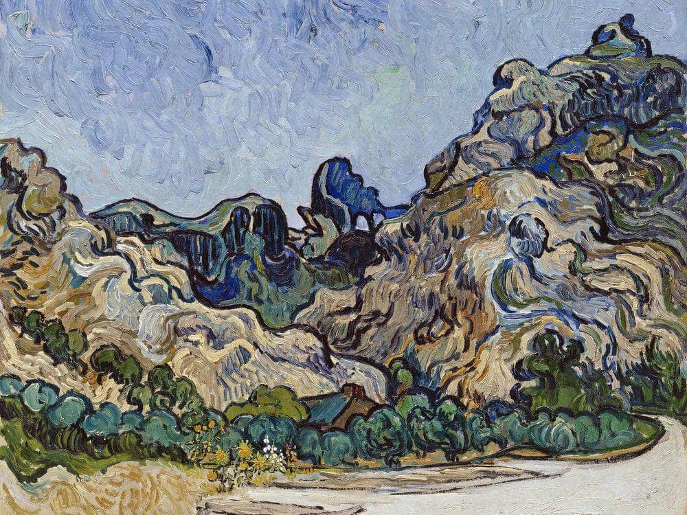 Mountains At Saint Remy (Montagnes A Saint Remy) By Vincent Van Gogh Fine Art Print