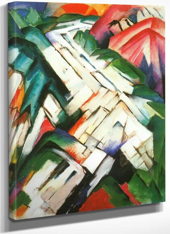 Mountains By Franz Marc Fine Art Print
