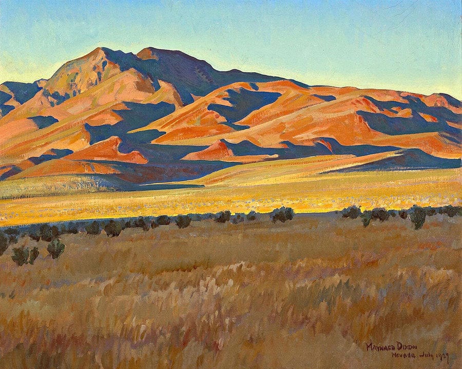 Mountains In Sunset Light (No. 368) 1927 By Maynard Dixon Fine Art Print