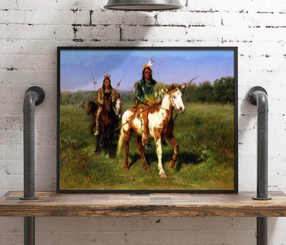 Mounted Indians Carrying Spears Painting Rosa Bonheur Canvas Art Fine Art Print