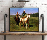 Mounted Indians Carrying Spears Painting Rosa Bonheur Canvas Art Fine Art Print