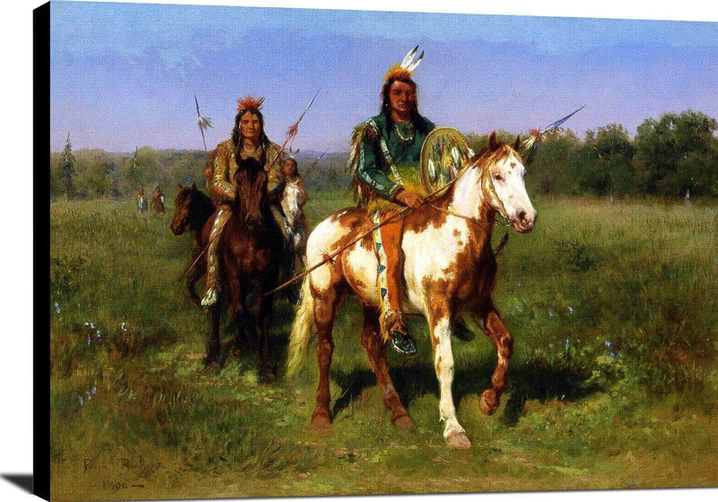 Mounted Indians Carrying Spears Painting Rosa Bonheur Canvas Art Fine Art Print