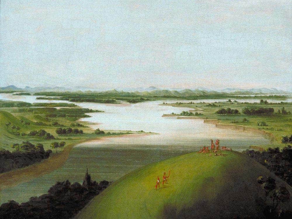 Mouth Of The Platte River, 900 Miles Above St. Louis By George Catlin Fine Art Print