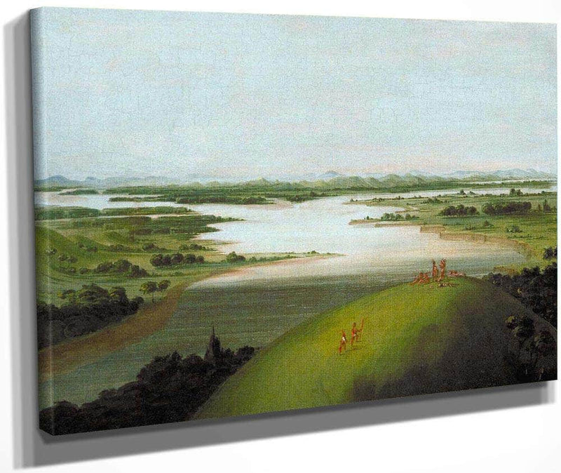 Mouth Of The Platte River, 900 Miles Above St. Louis By George Catlin Fine Art Print