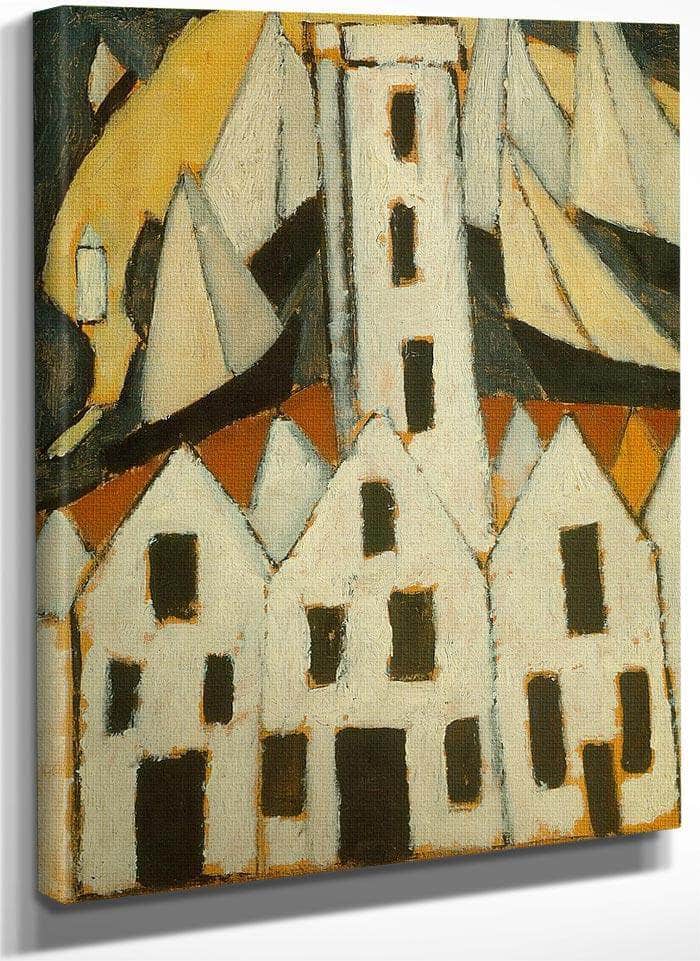 Movement No 5 Provincetown Houses By Marsden Hartley Fine Art Print