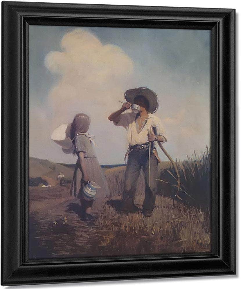 Mowing 1907 By N.C. Wyeth Fine Art Print