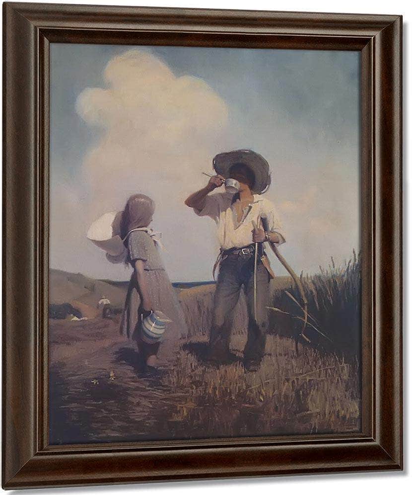 Mowing 1907 By N.C. Wyeth Fine Art Print