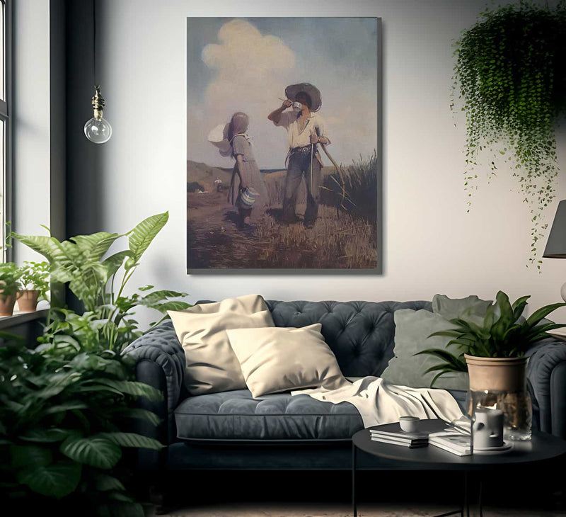 Mowing 1907 By N.C. Wyeth Fine Art Print