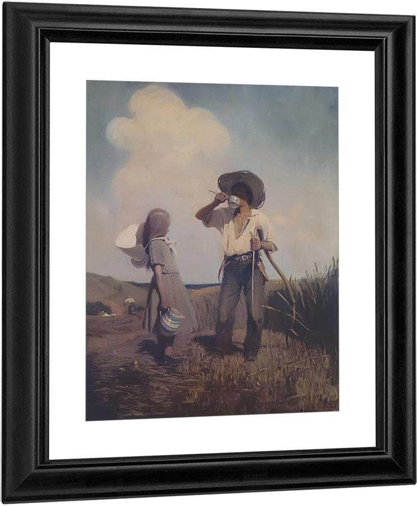 Mowing 1907 By N.C. Wyeth Fine Art Print