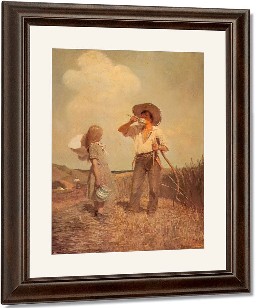 Mowing By NC Wyeth Fine Art Print