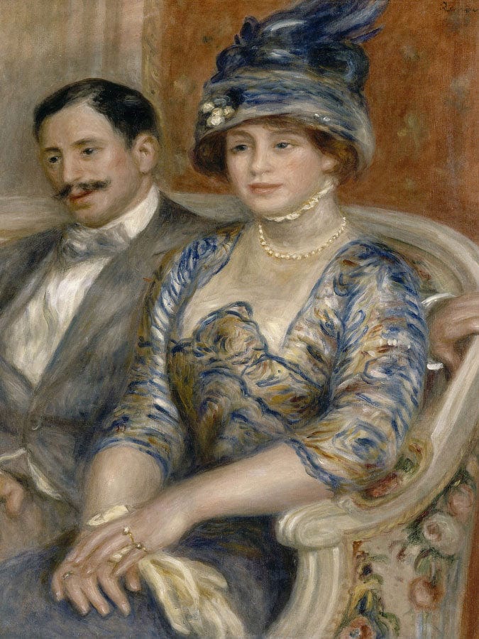 Mr. And Mrs. Gaston Bernheim De Villers (Monsieur And Madame Gaston Bernheim De Villers) By Pierre Auguste Renoir Fine Art Print