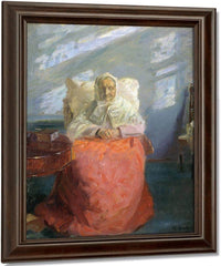 Mrs Ane Brondum In The Blue Room 1913 By Anna Ancher Fine Art Print