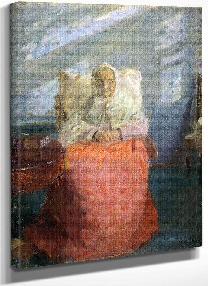 Mrs Ane Brondum In The Blue Room 1913 By Anna Ancher Fine Art Print