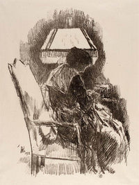 Mrs. Hassam, Knitting By Childe Hassam Fine Art Print