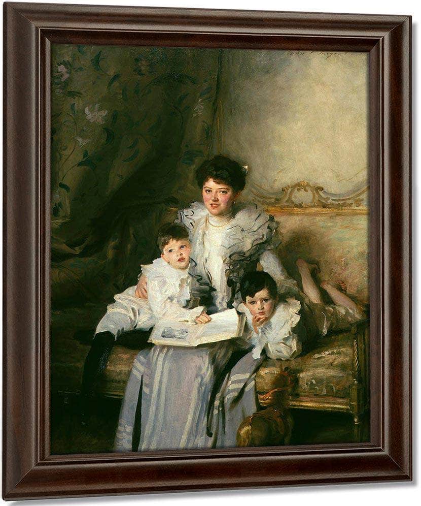 Mrs Knowles And Her Children By John Singer Sargent Fine Art Print