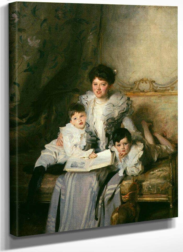 Mrs Knowles And Her Children By John Singer Sargent Fine Art Print