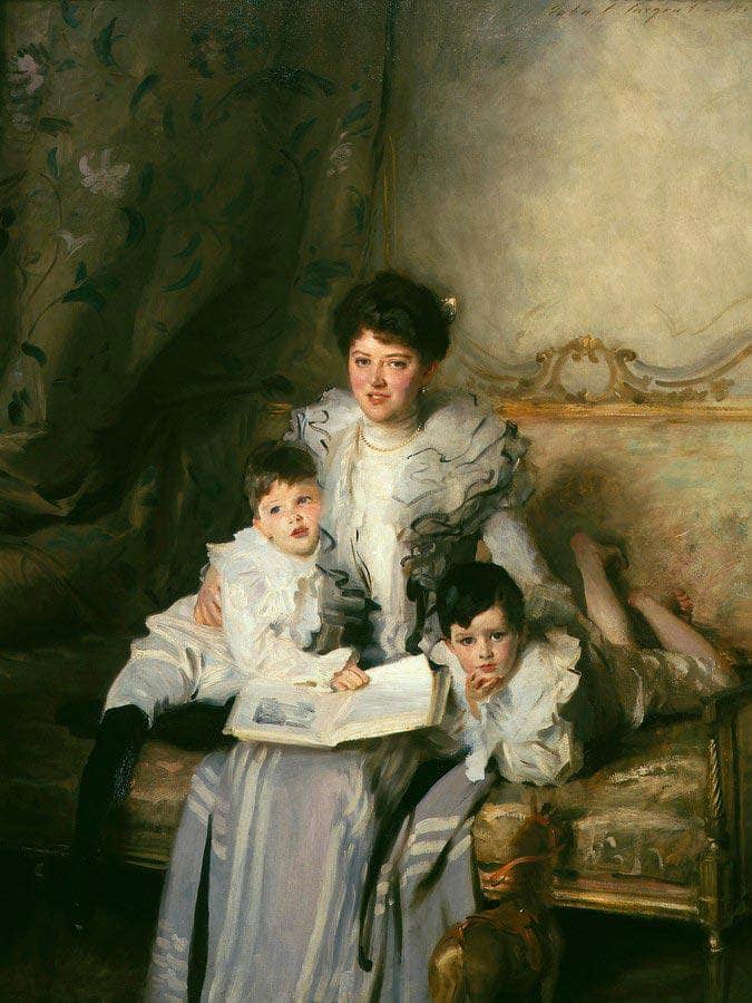 Mrs Knowles And Her Children By John Singer Sargent Fine Art Print