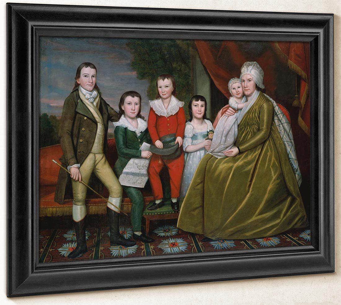 Mrs. Noah Smith And Her Children By Ralph Earl Fine Art Print