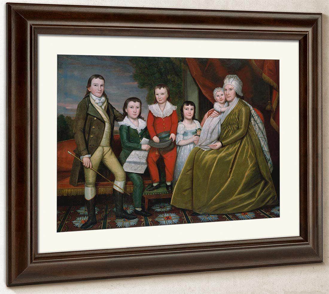 Mrs. Noah Smith And Her Children By Ralph Earl Fine Art Print